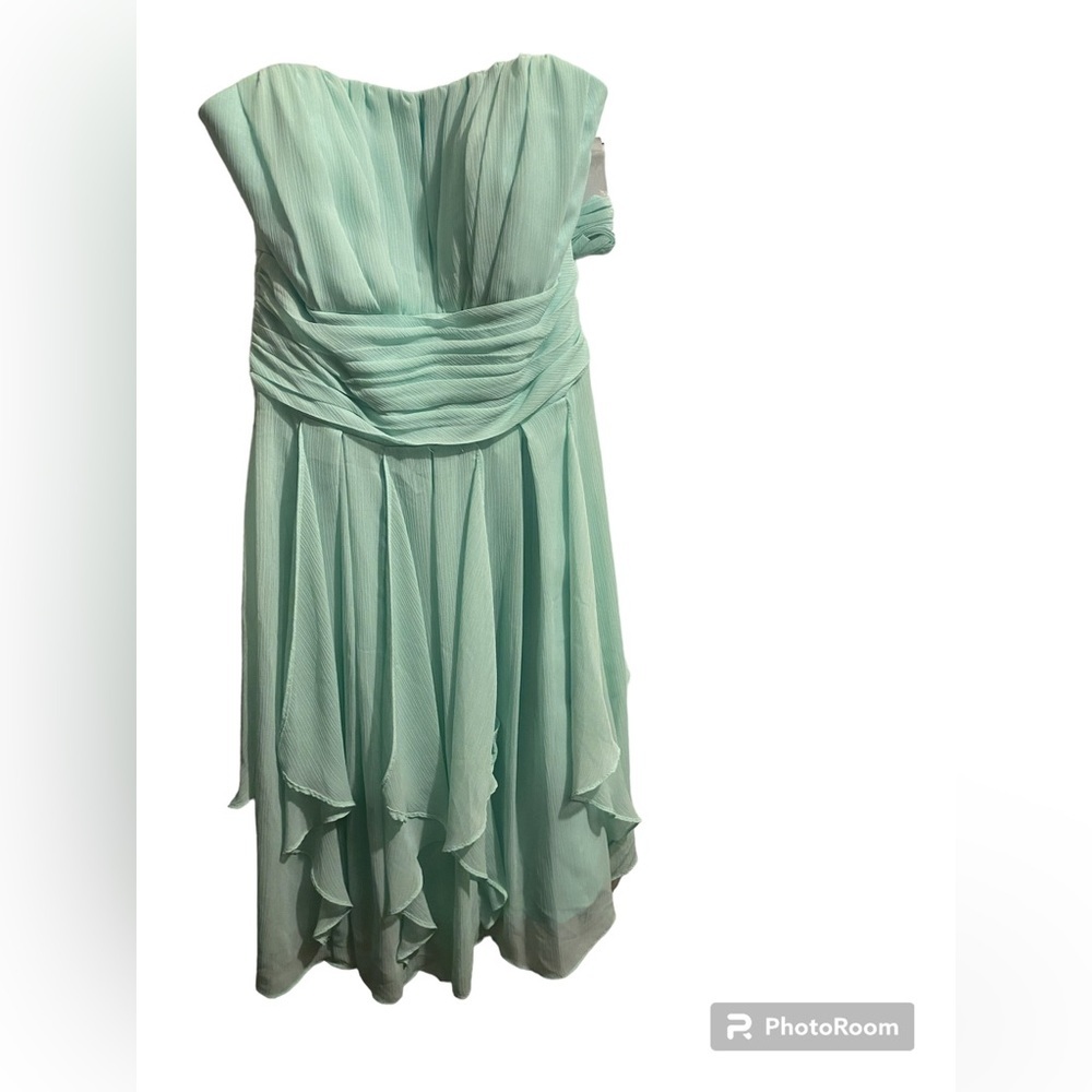 David's Bridal Dress NWT Mint Green Flowing Skirt Size 0